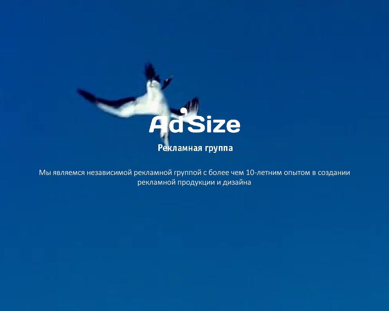 Изображение сайта adsize.ru в разрешении 1280x1024