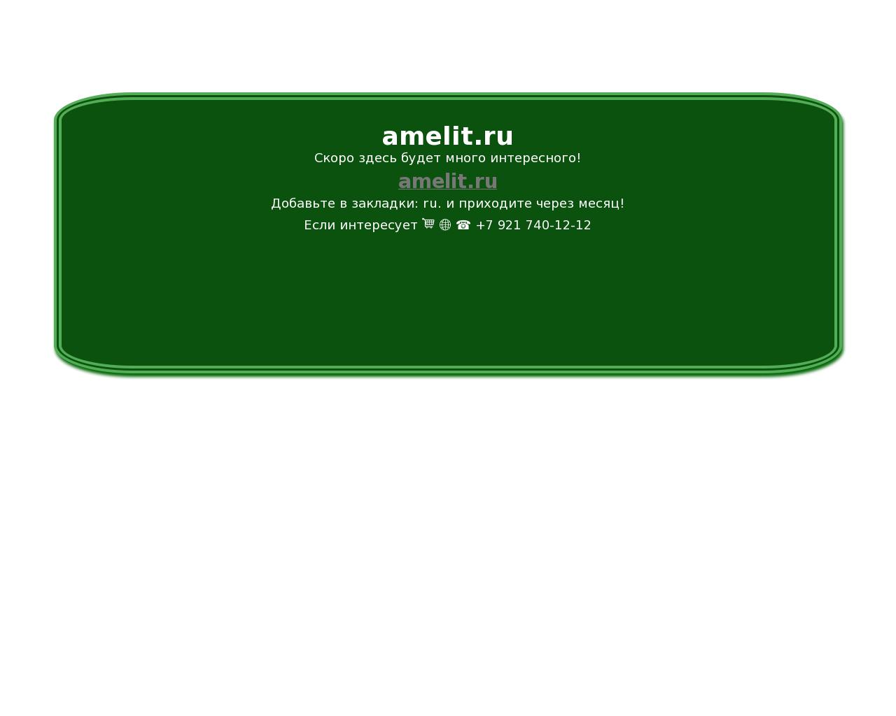 Изображение сайта amelit.ru в разрешении 1280x1024