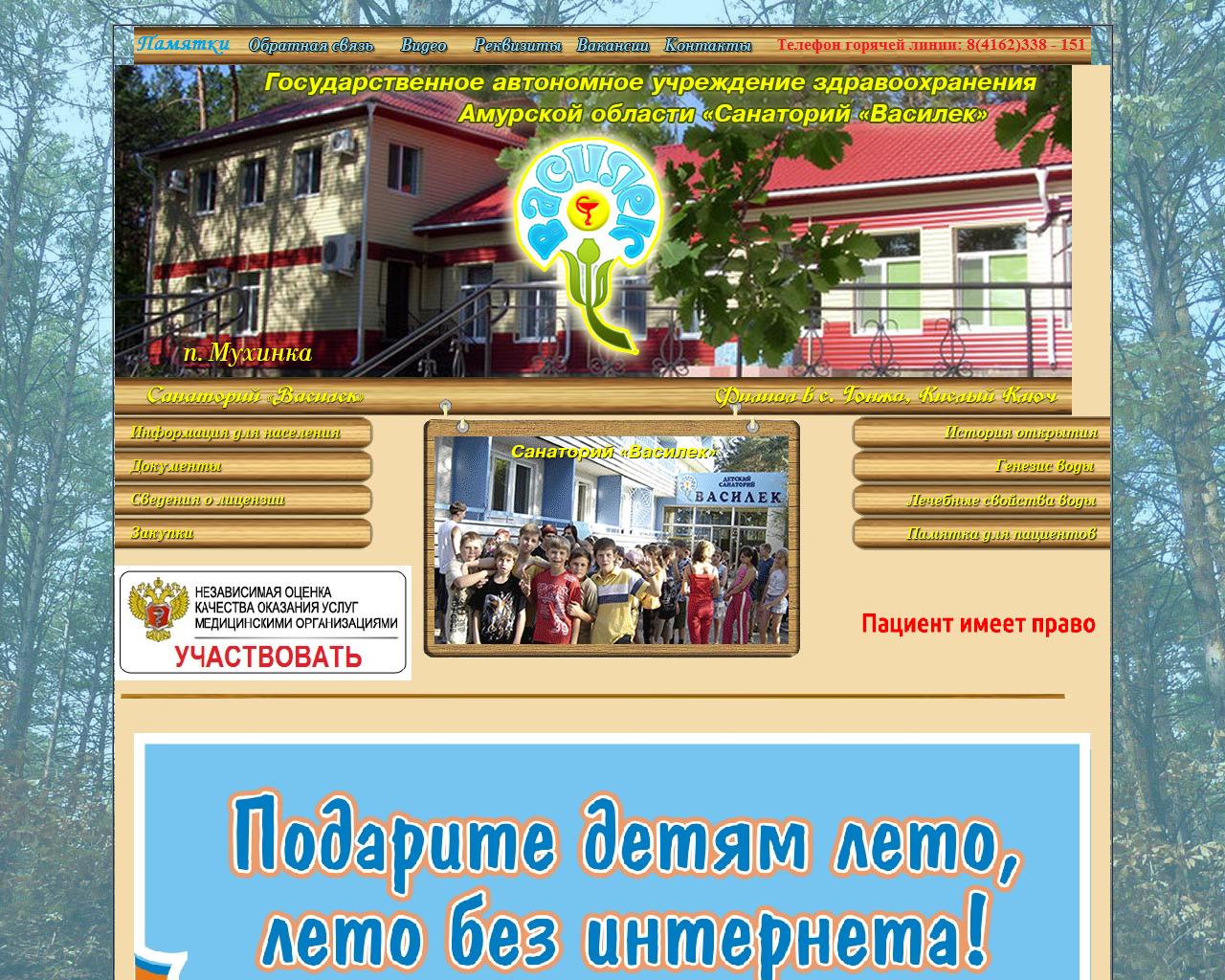 Изображение сайта amurvasilek.ru в разрешении 1280x1024