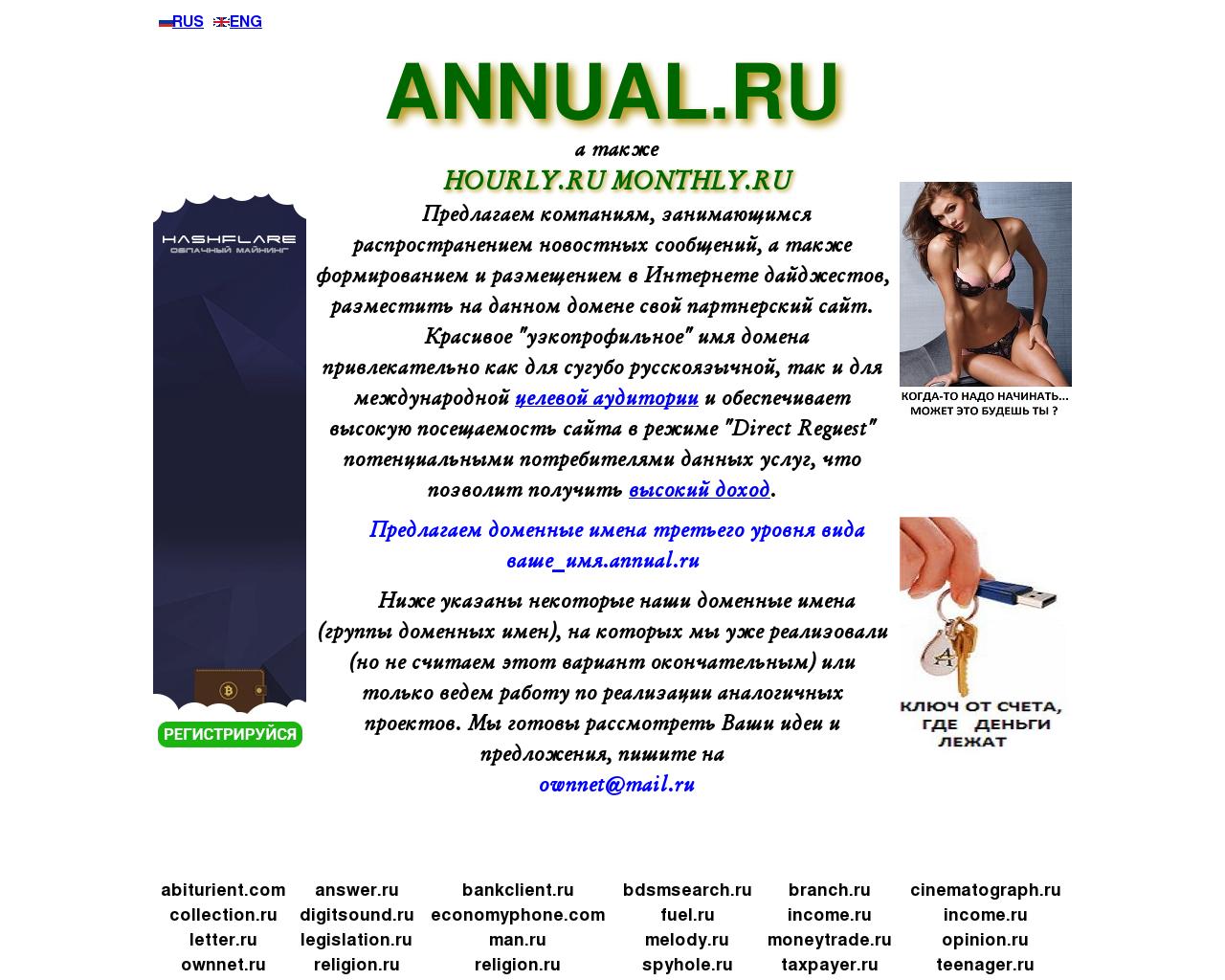 Изображение сайта annual.ru в разрешении 1280x1024
