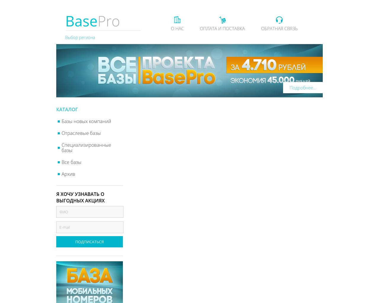 Изображение сайта basepro.ru в разрешении 1280x1024