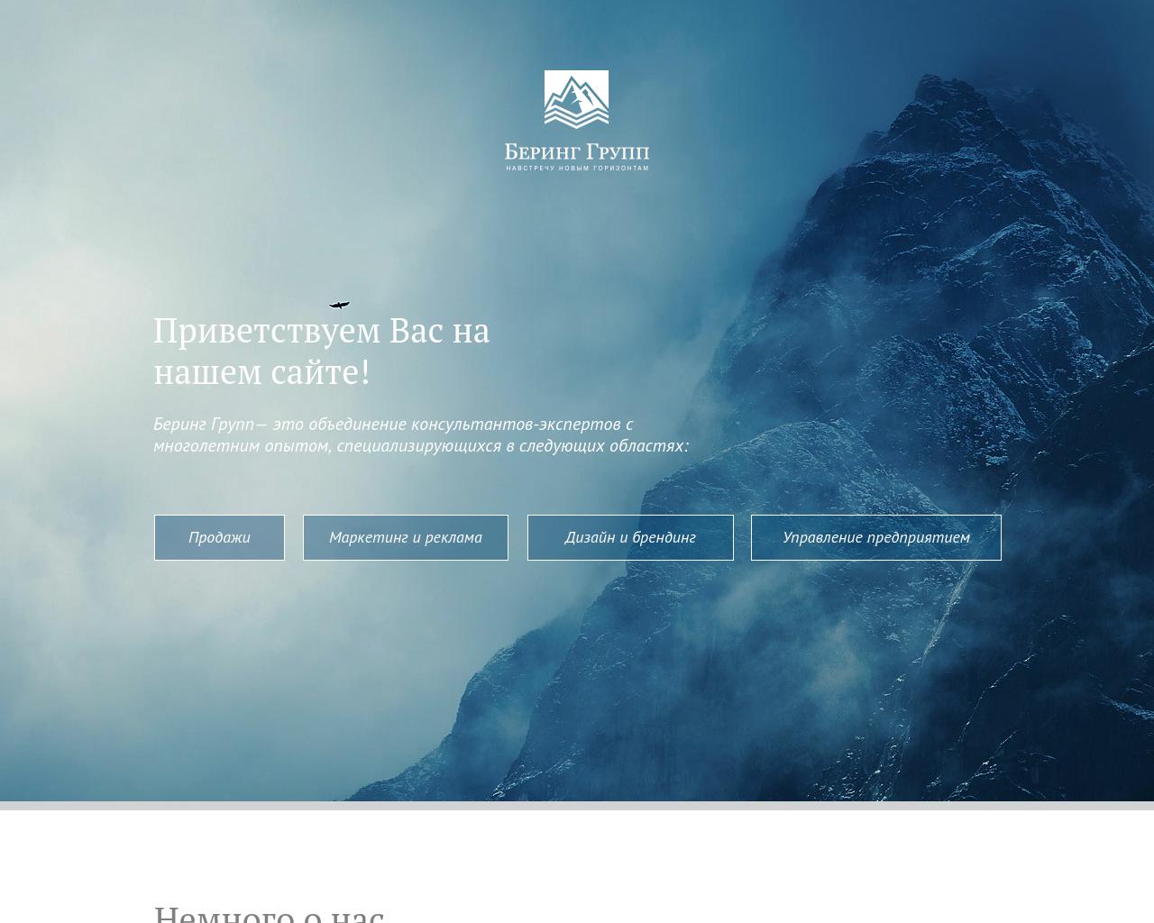 Изображение сайта bering-group.ru в разрешении 1280x1024