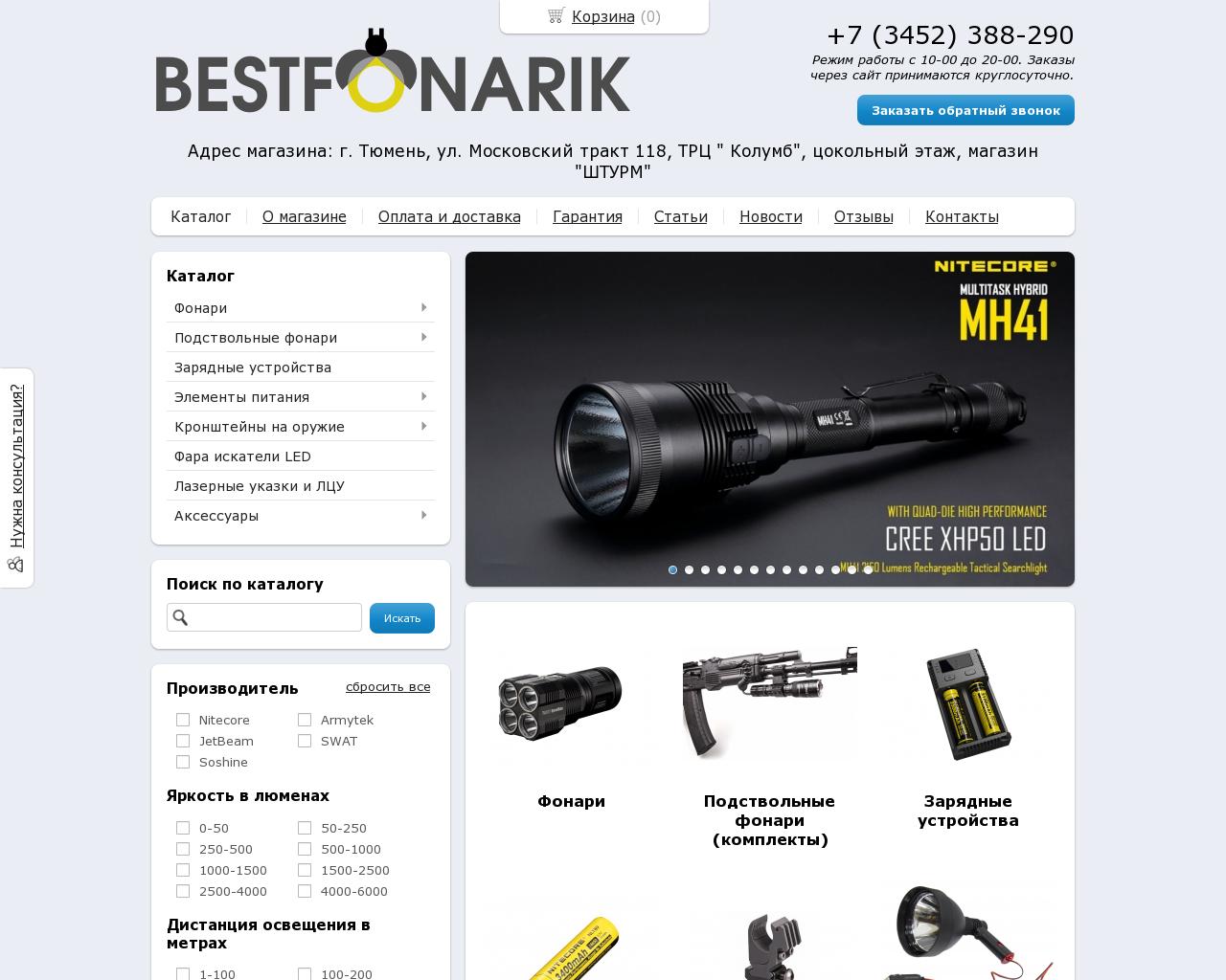 Изображение сайта bestfonarik.ru в разрешении 1280x1024