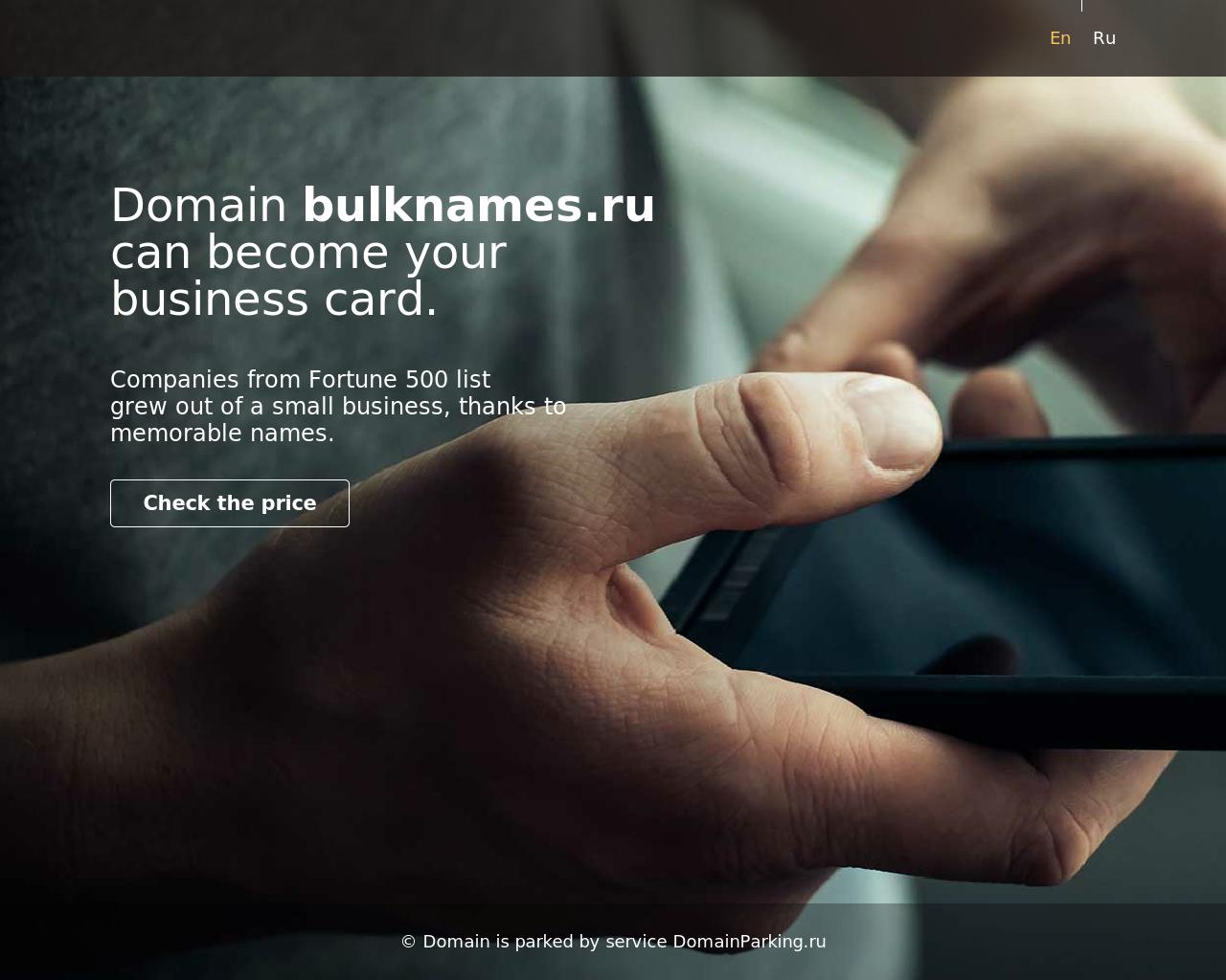 Изображение сайта bulknames.ru в разрешении 1280x1024