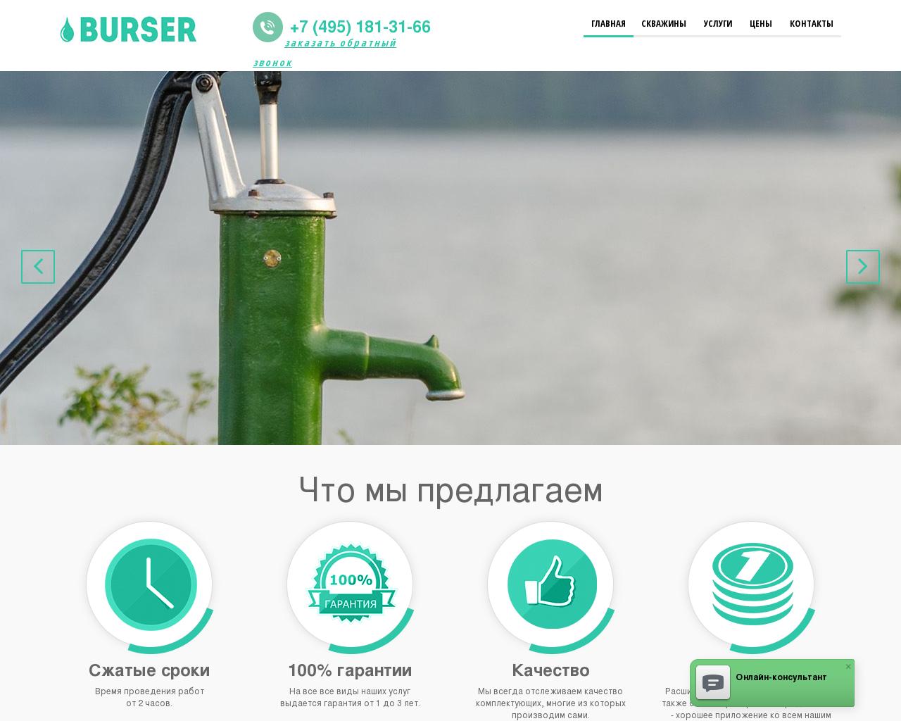 Изображение сайта burser.ru в разрешении 1280x1024