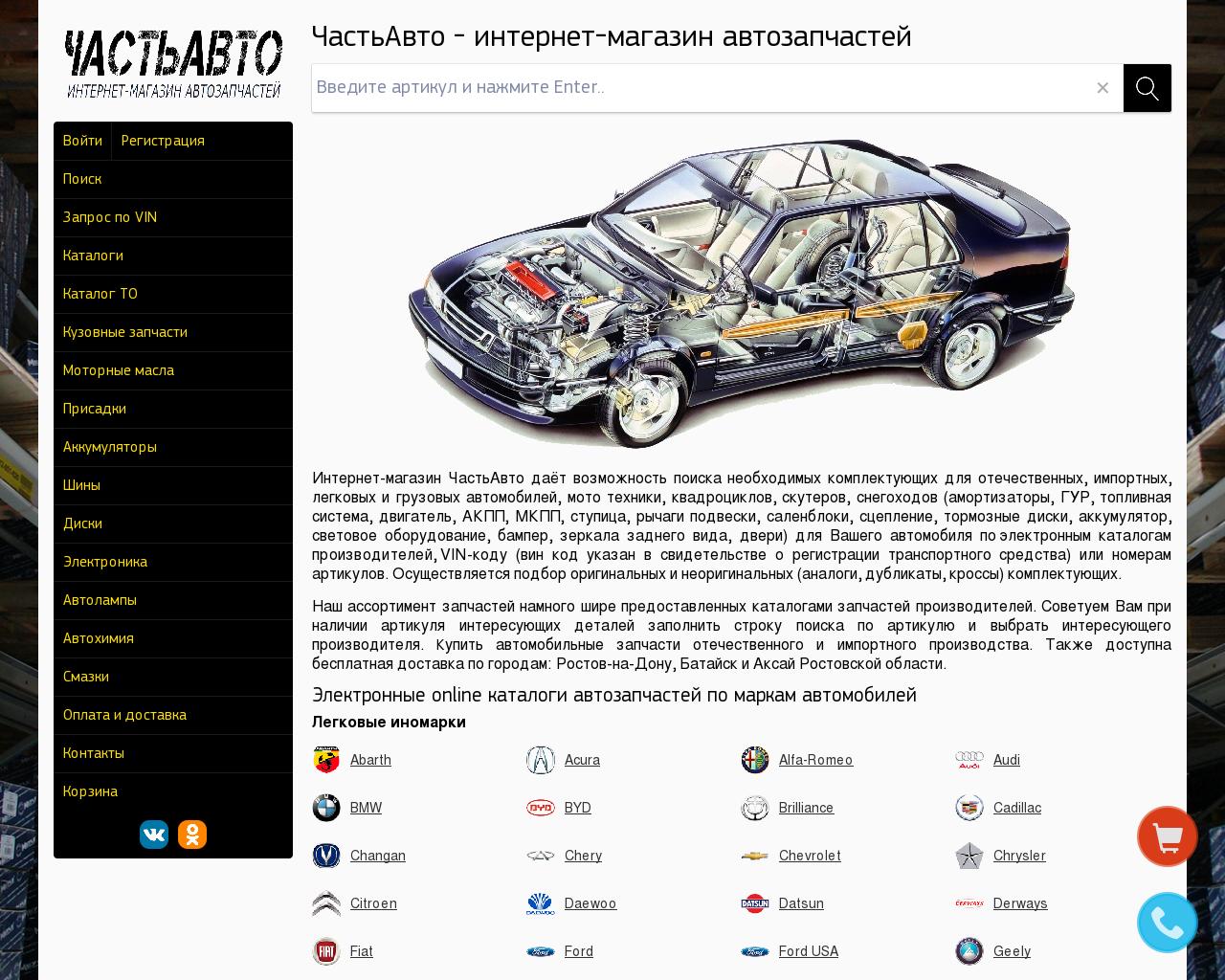 Изображение сайта chastavto.ru в разрешении 1280x1024