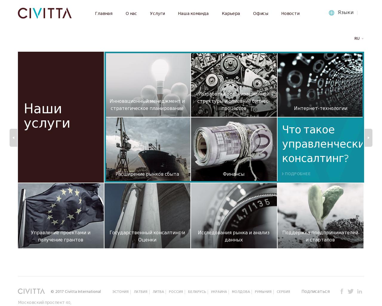 Изображение сайта civitta.ru в разрешении 1280x1024