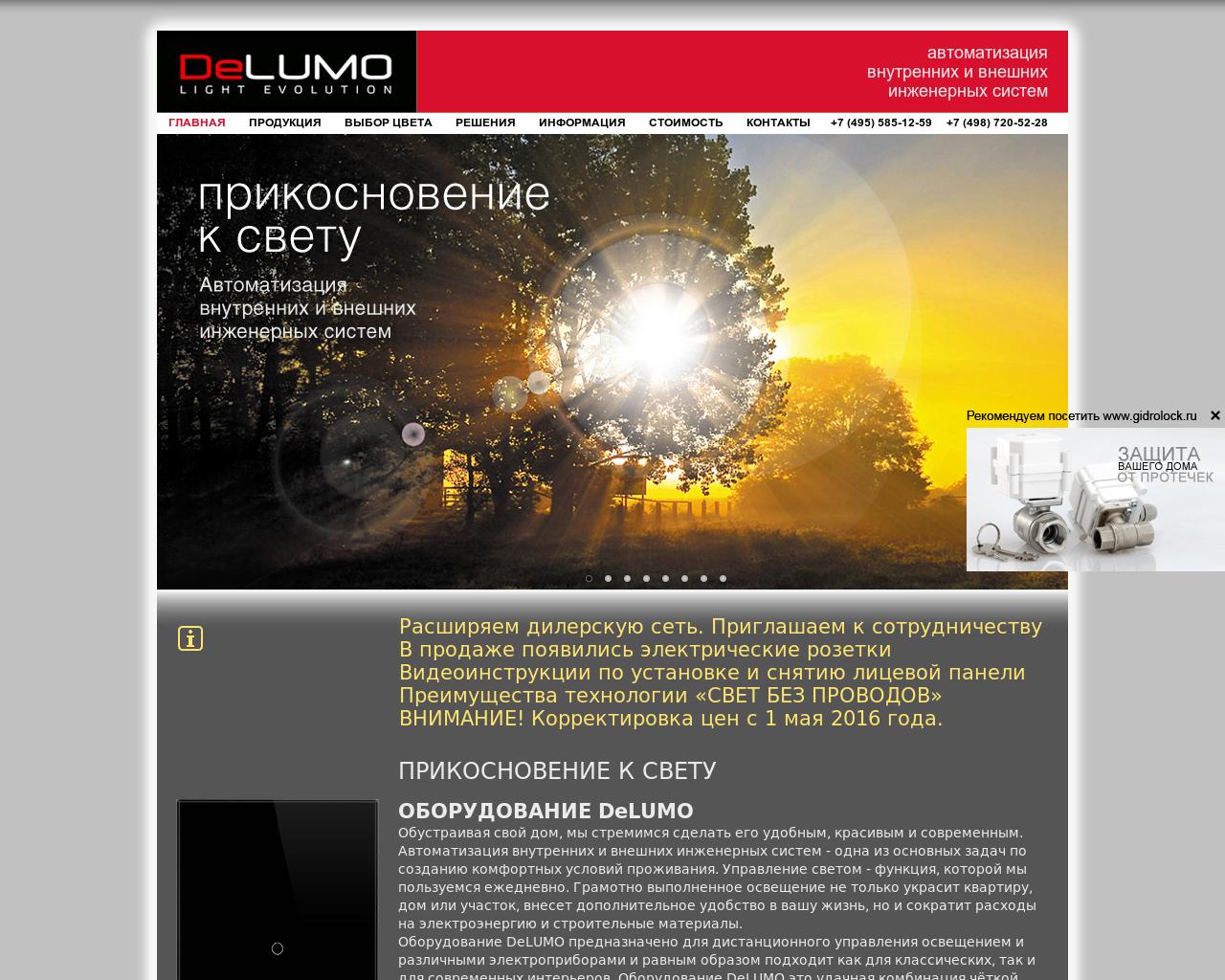 Изображение сайта delumo.ru в разрешении 1280x1024