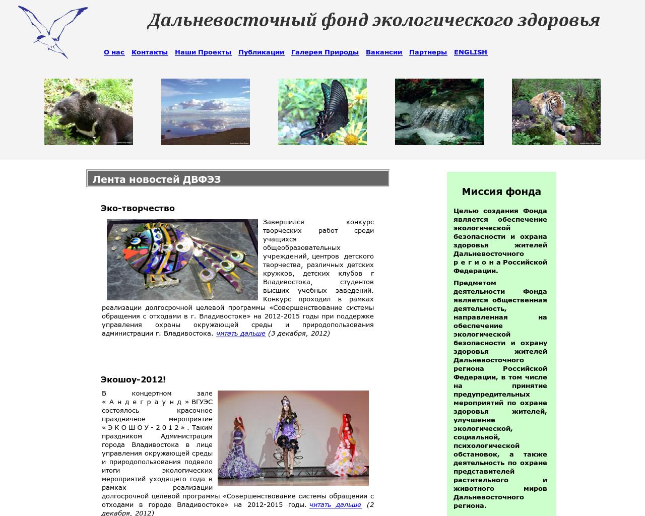 Изображение сайта dvfond.ru в разрешении 1280x1024