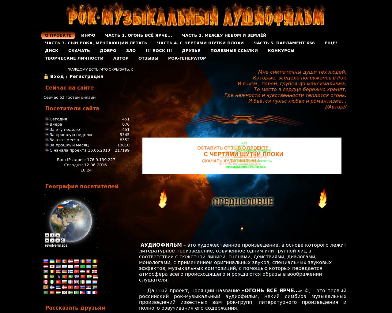 Изображение сайта firerock.ru в разрешении 1280x1024