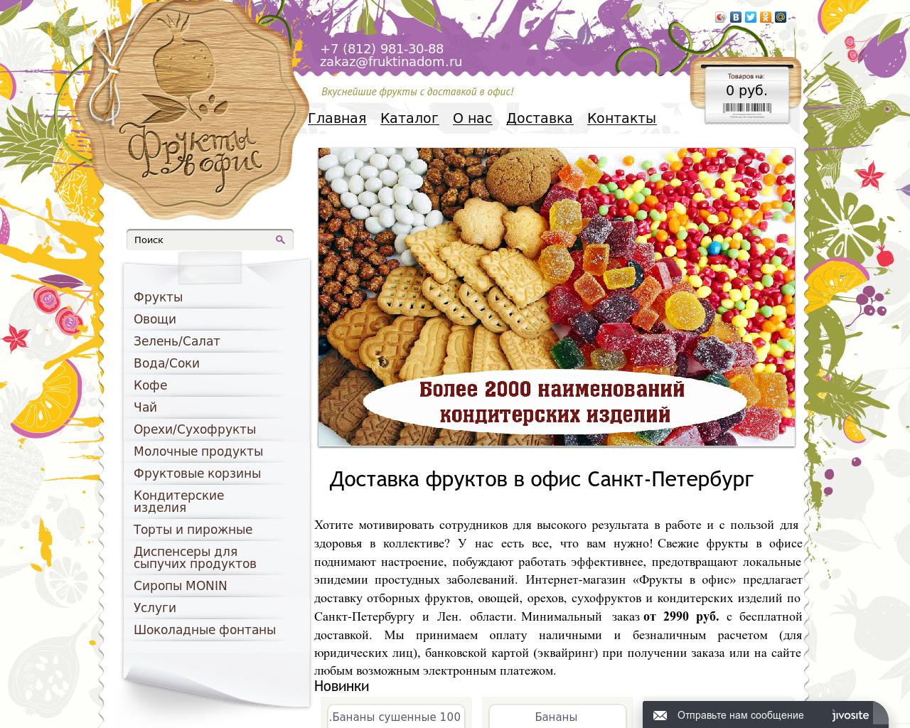 Изображение сайта fructinadom.ru в разрешении 1280x1024
