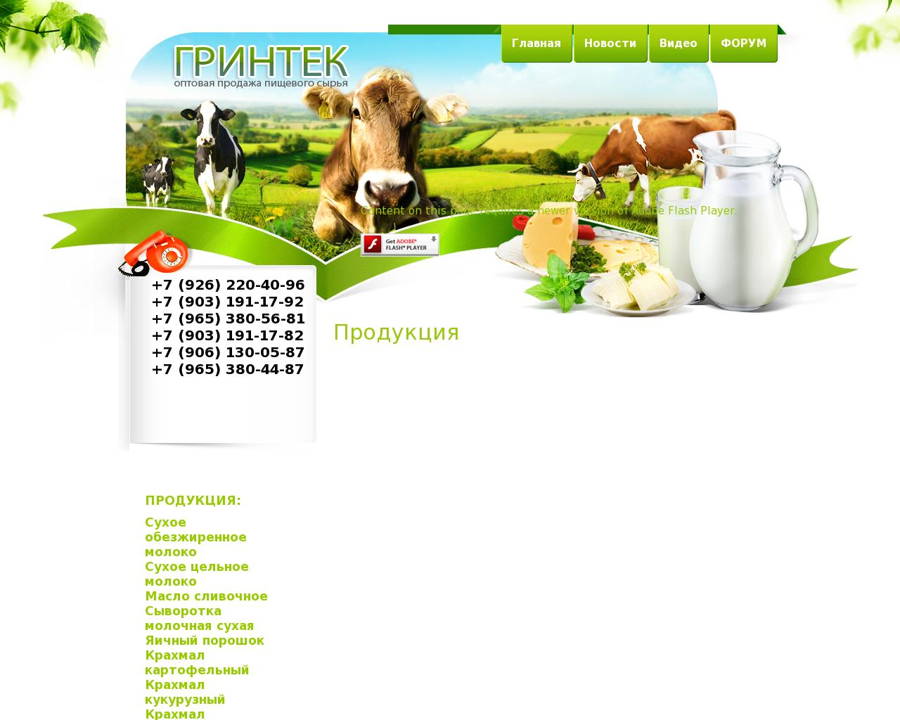 Изображение сайта grntek.ru в разрешении 1280x1024