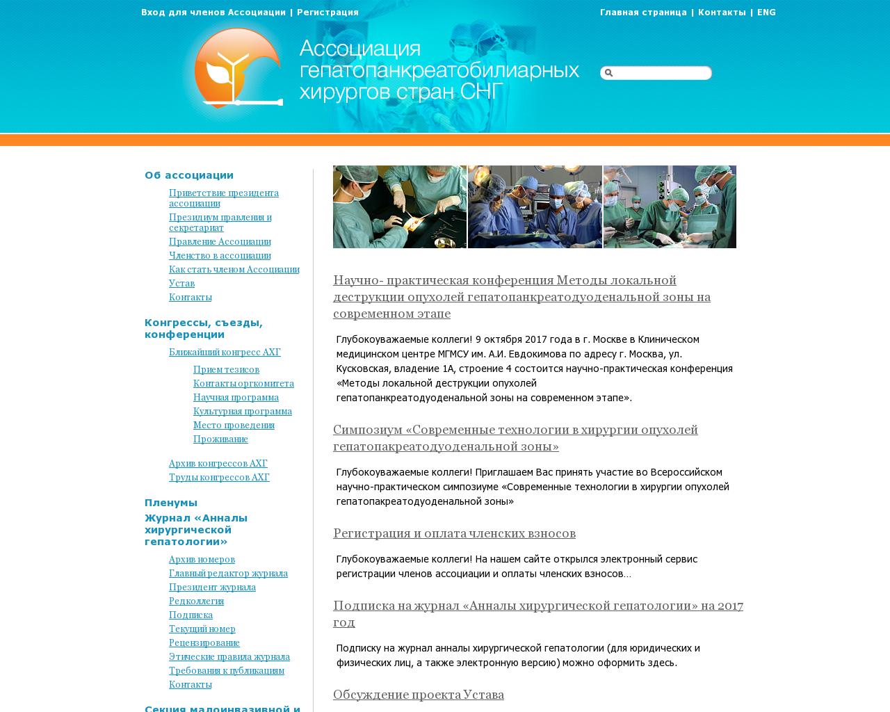 Изображение сайта hepatoassociation.ru в разрешении 1280x1024