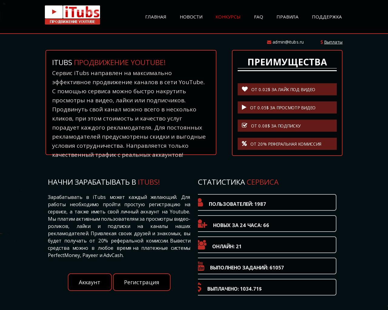 Изображение сайта itubs.ru в разрешении 1280x1024