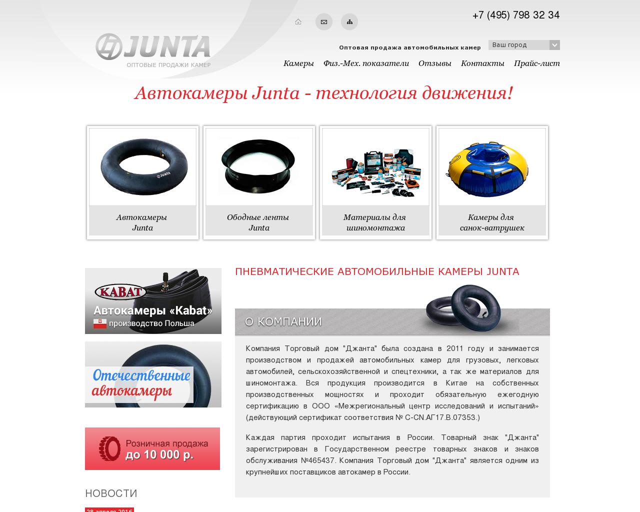 Изображение сайта junta.su в разрешении 1280x1024