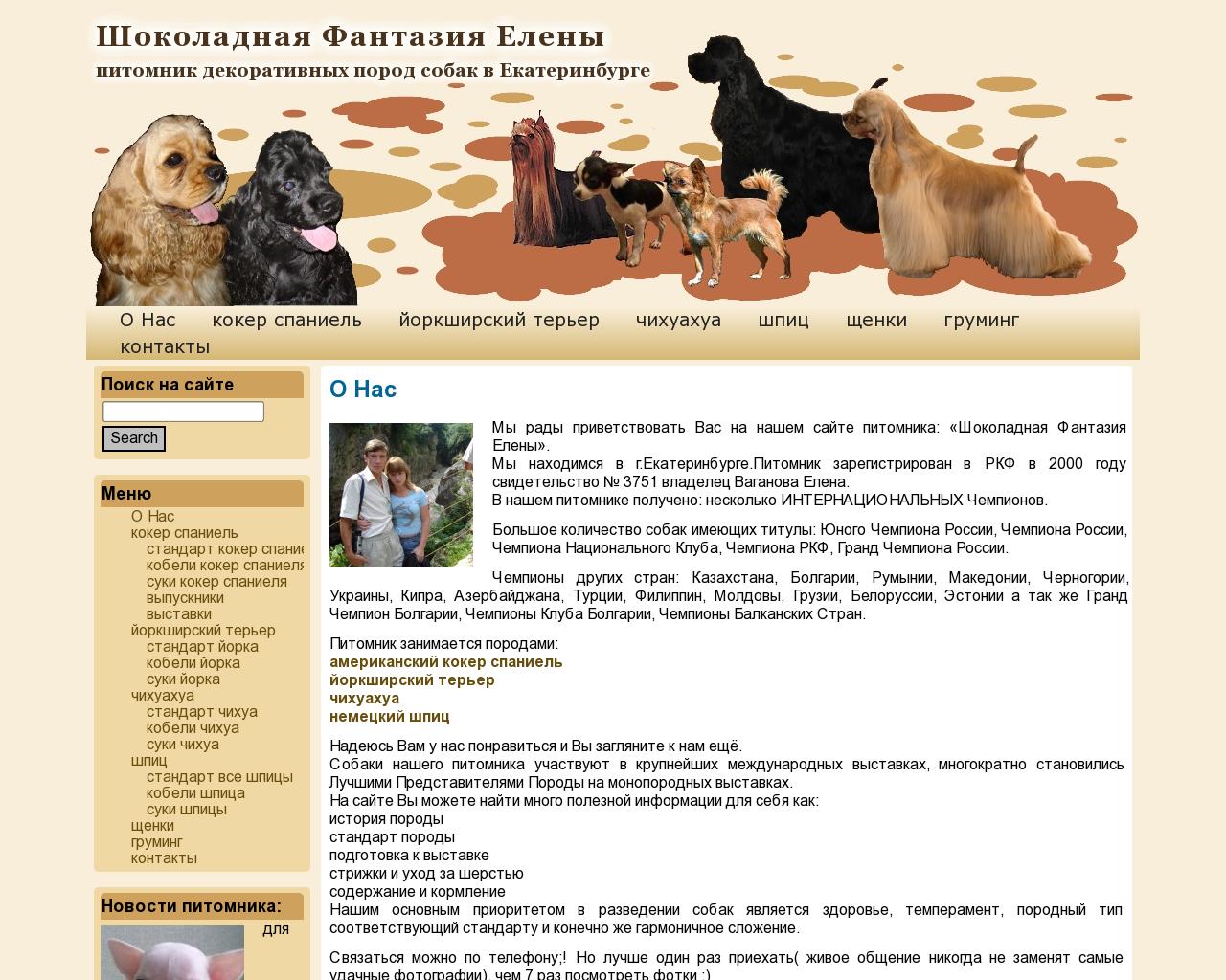 Изображение сайта kokerdog.ru в разрешении 1280x1024