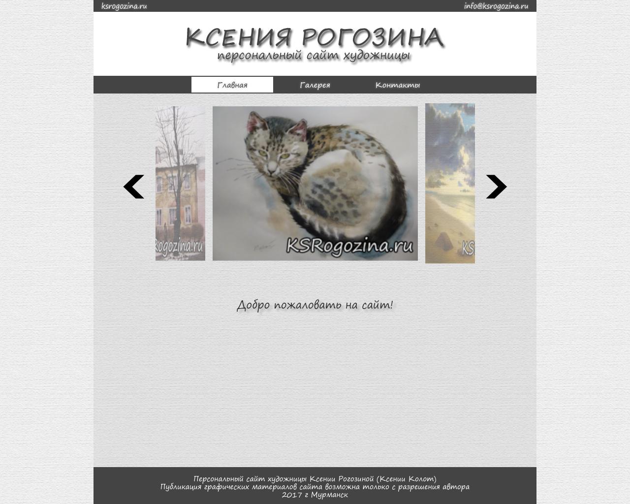 Изображение сайта ksrogozina.ru в разрешении 1280x1024