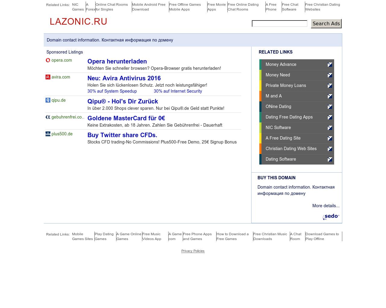 Изображение сайта lazonic.ru в разрешении 1280x1024