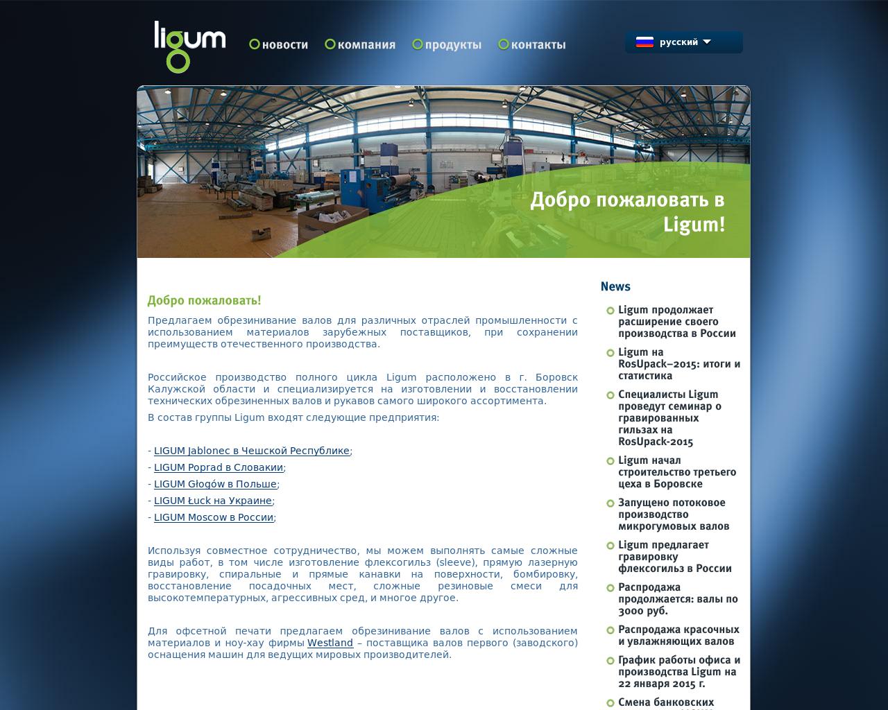 Изображение сайта ligum.ru в разрешении 1280x1024