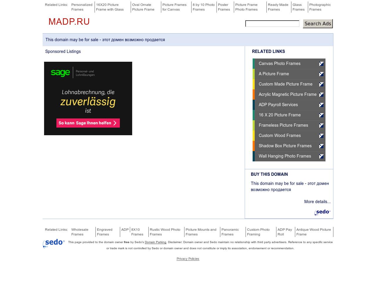 Изображение сайта madp.ru в разрешении 1280x1024