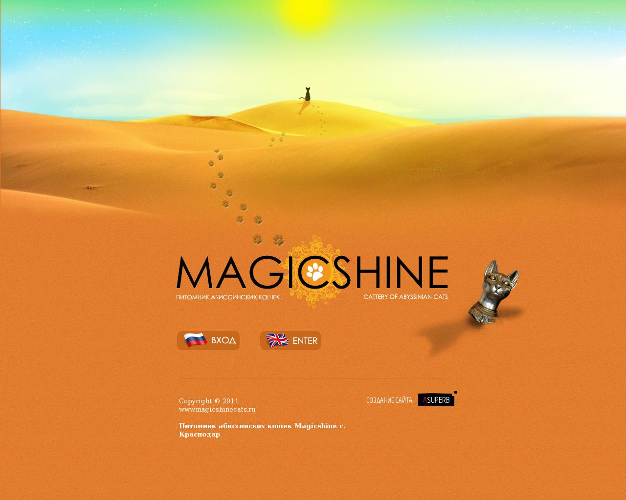 Изображение сайта magicshinecats.ru в разрешении 1280x1024