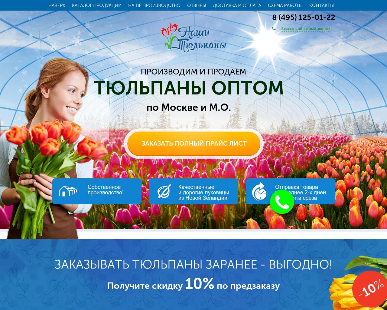 Изображение сайта nashitulpany.ru в разрешении 1280x1024