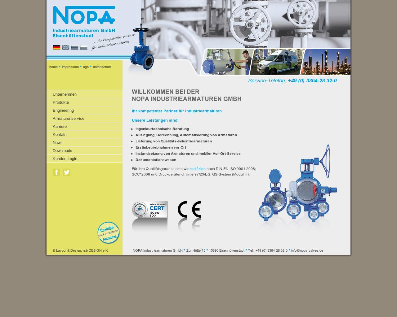Изображение сайта nopa-valves.ru в разрешении 1280x1024