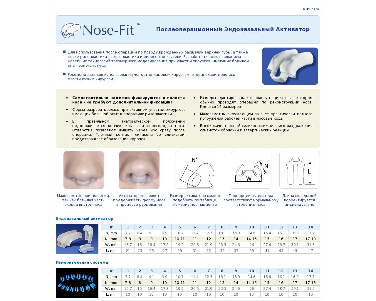 Изображение сайта nose-fit.ru в разрешении 1280x1024