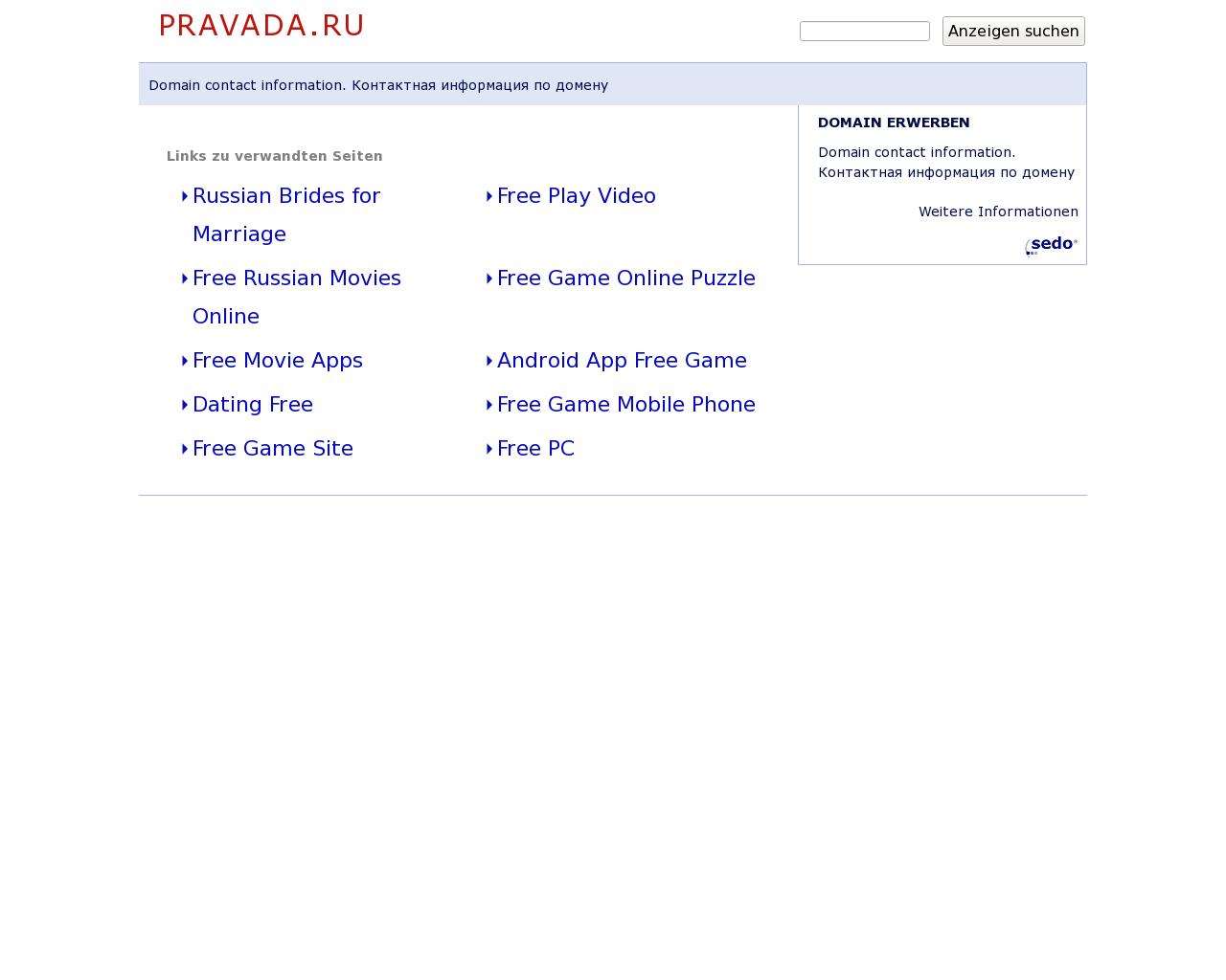 Изображение сайта pravada.ru в разрешении 1280x1024
