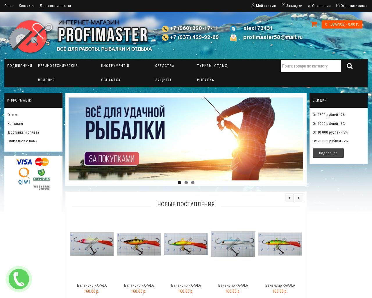 Изображение сайта profimaster58.ru в разрешении 1280x1024