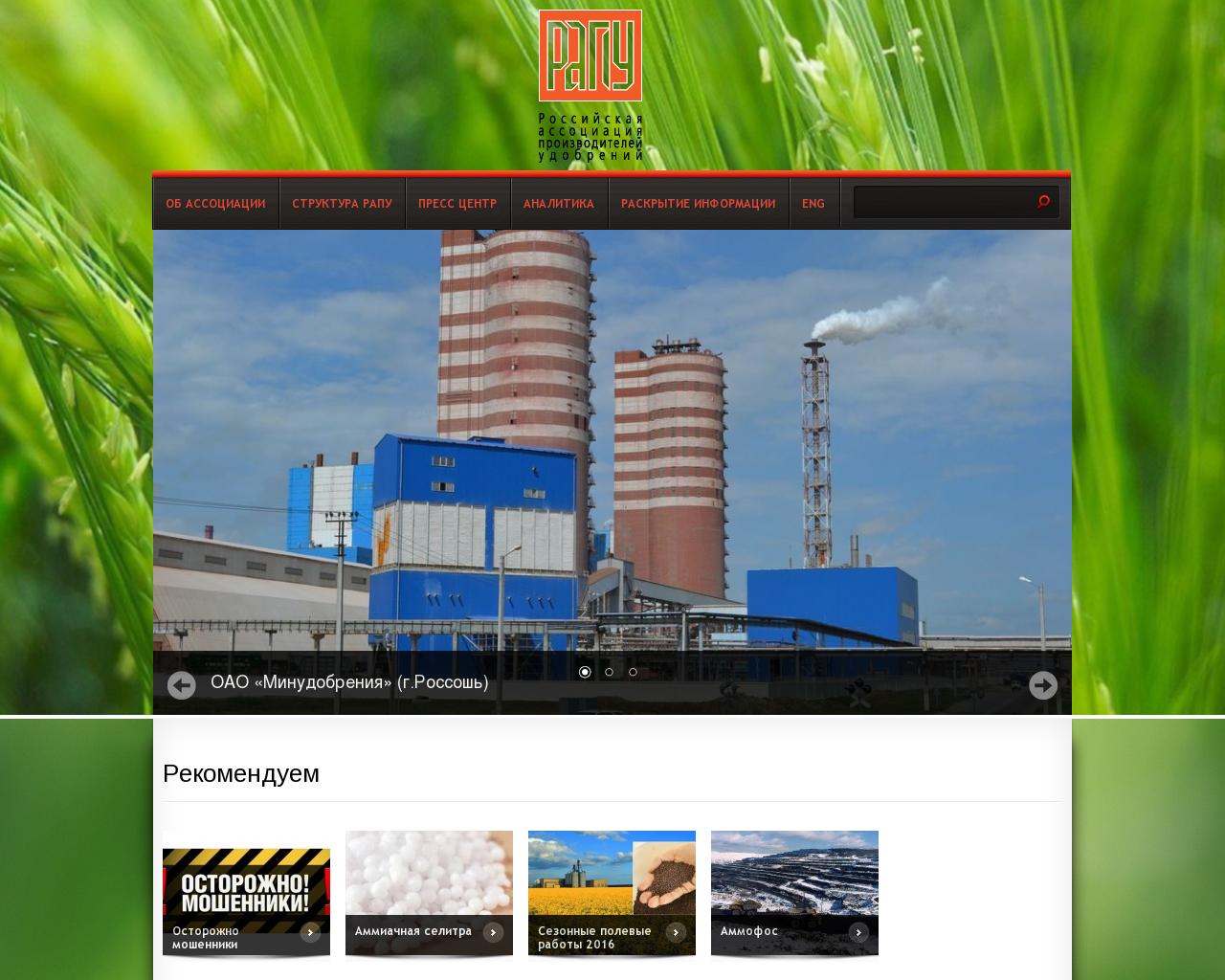 Изображение сайта rapu-fertilizer.ru в разрешении 1280x1024