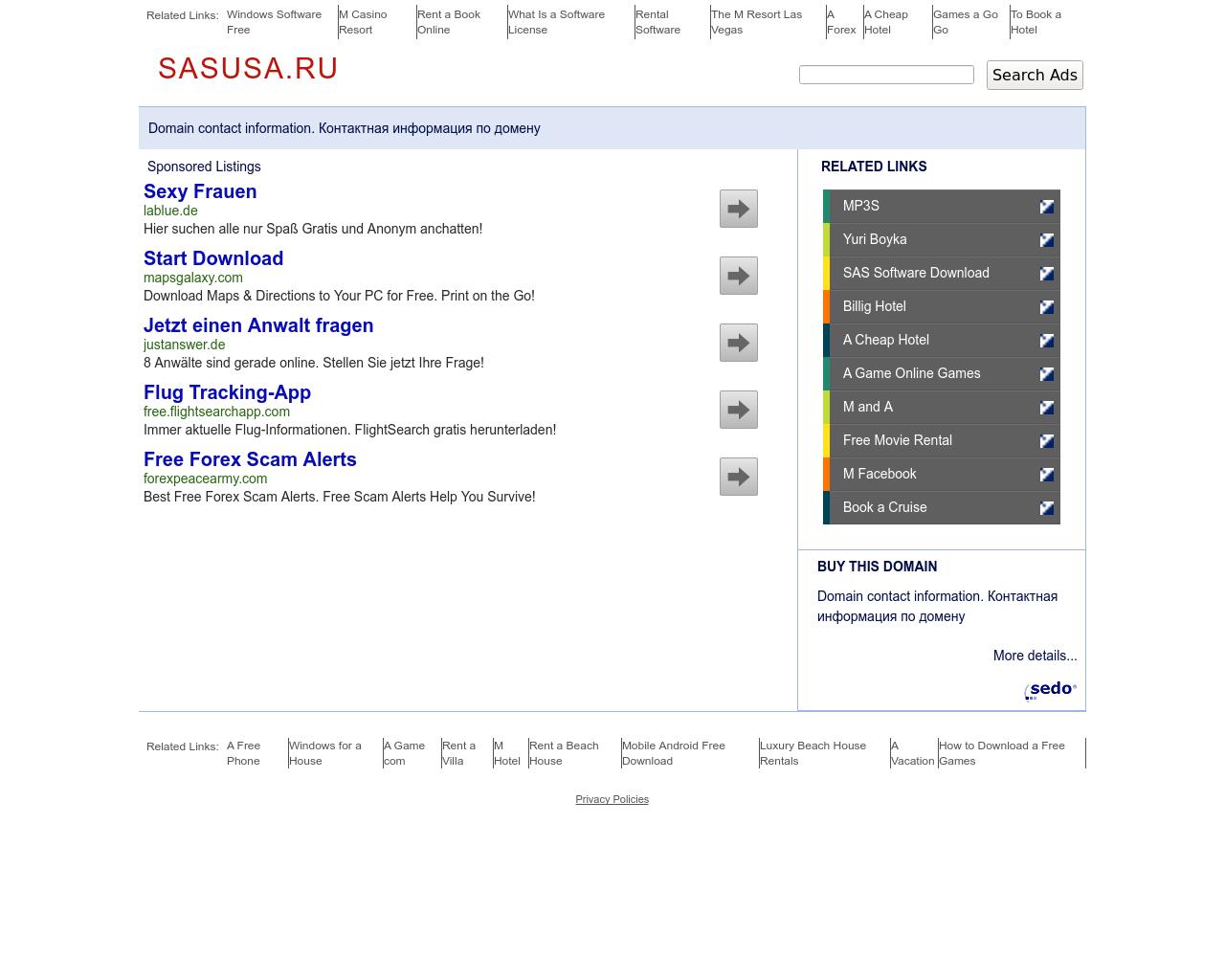Изображение сайта sasusa.ru в разрешении 1280x1024