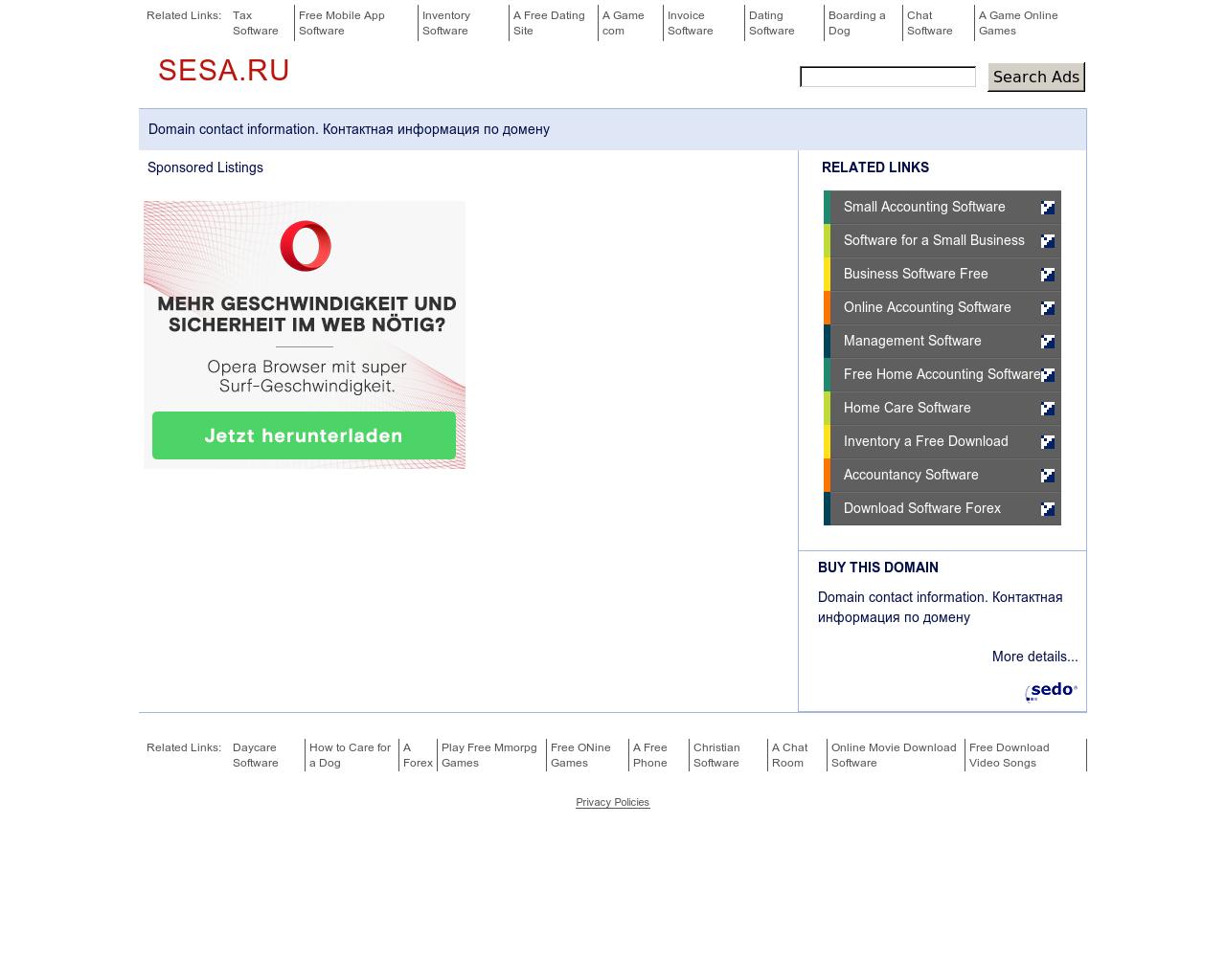 Изображение сайта sesa.ru в разрешении 1280x1024