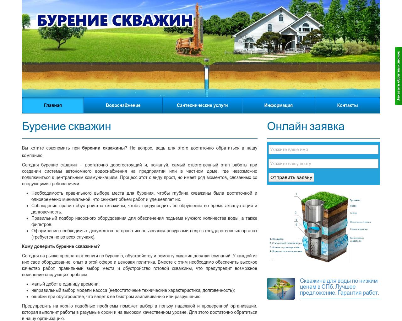 Изображение сайта skvajina-spb.ru в разрешении 1280x1024