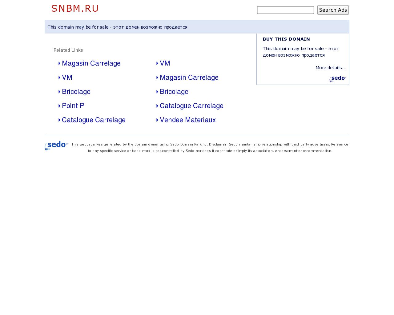 Изображение сайта snbm.ru в разрешении 1280x1024
