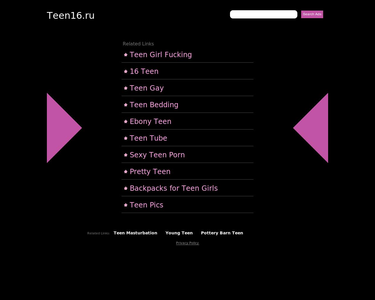 Изображение сайта teen16.ru в разрешении 1280x1024