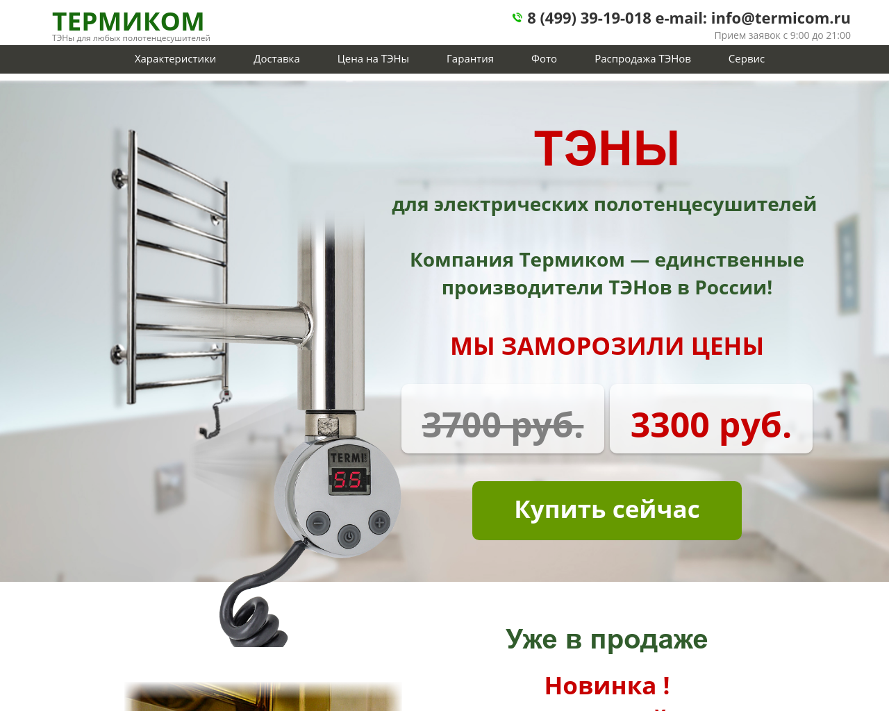Изображение сайта termicom.ru в разрешении 1280x1024