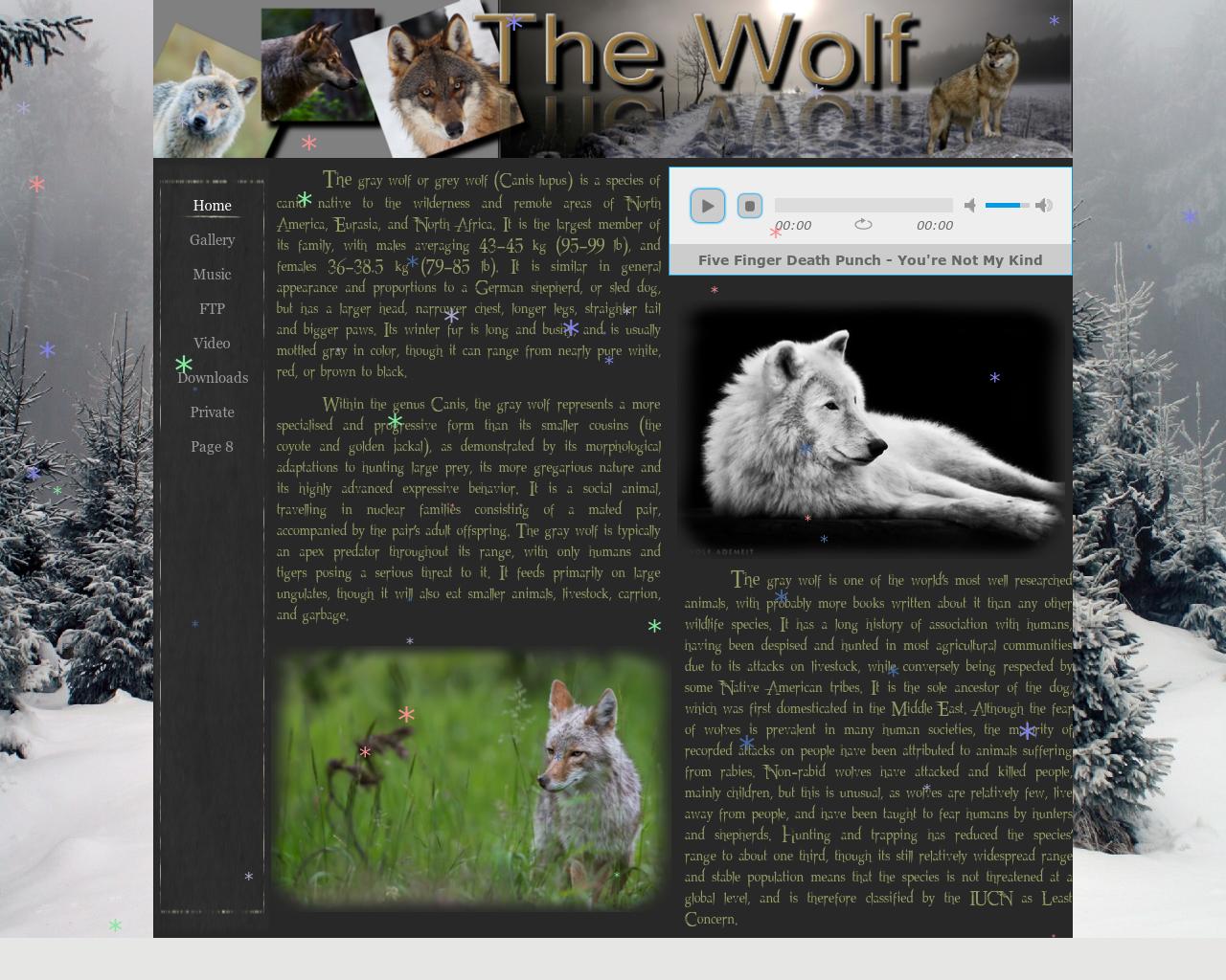Изображение сайта thewolf.ru в разрешении 1280x1024