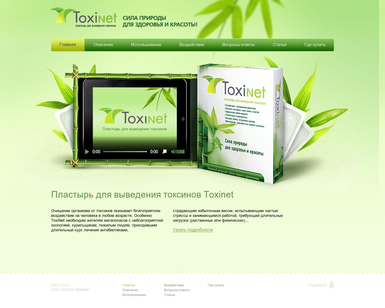 Изображение сайта toxinet.ru в разрешении 1280x1024