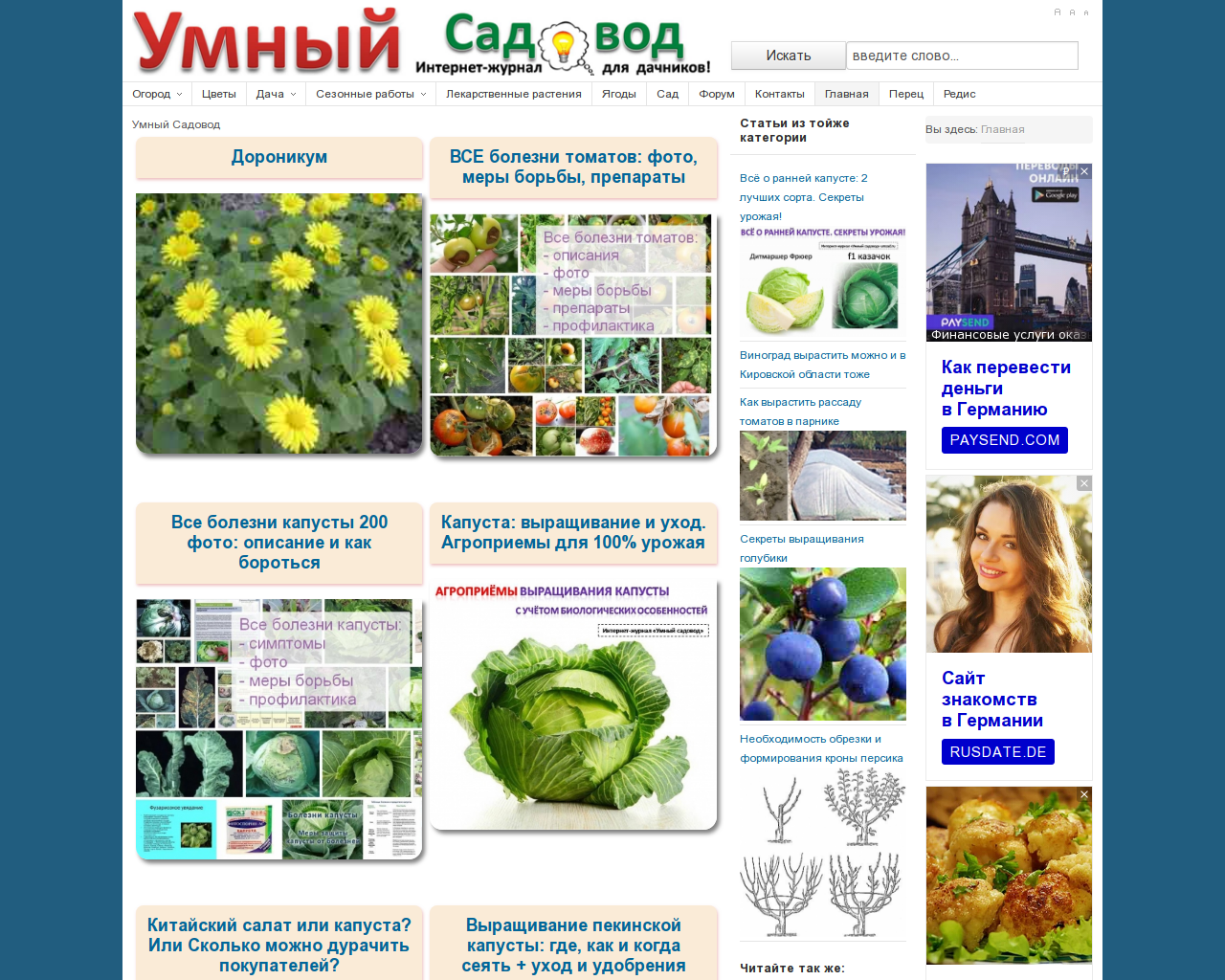 Изображение сайта umsad.ru в разрешении 1280x1024