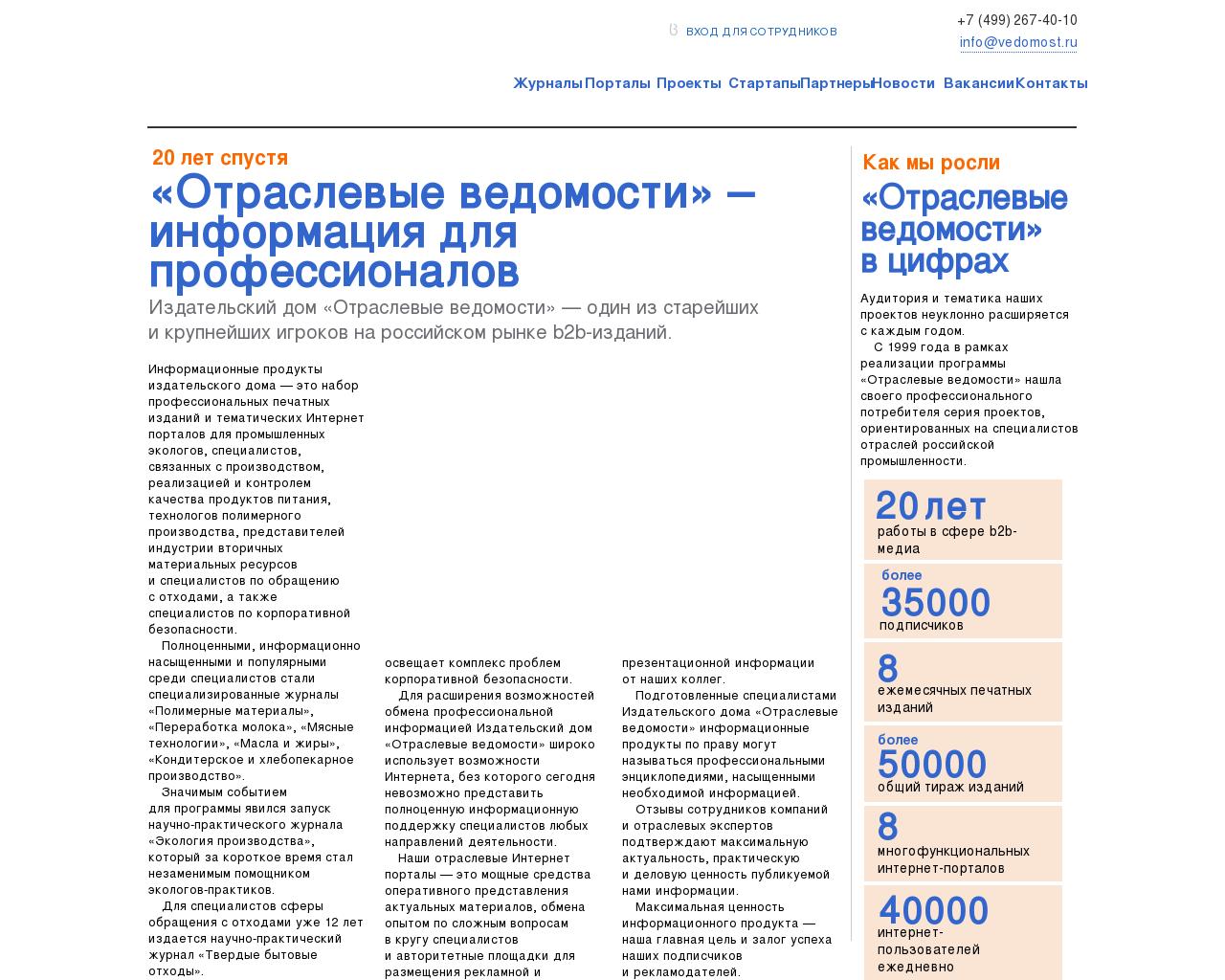 Изображение сайта vedomost.ru в разрешении 1280x1024