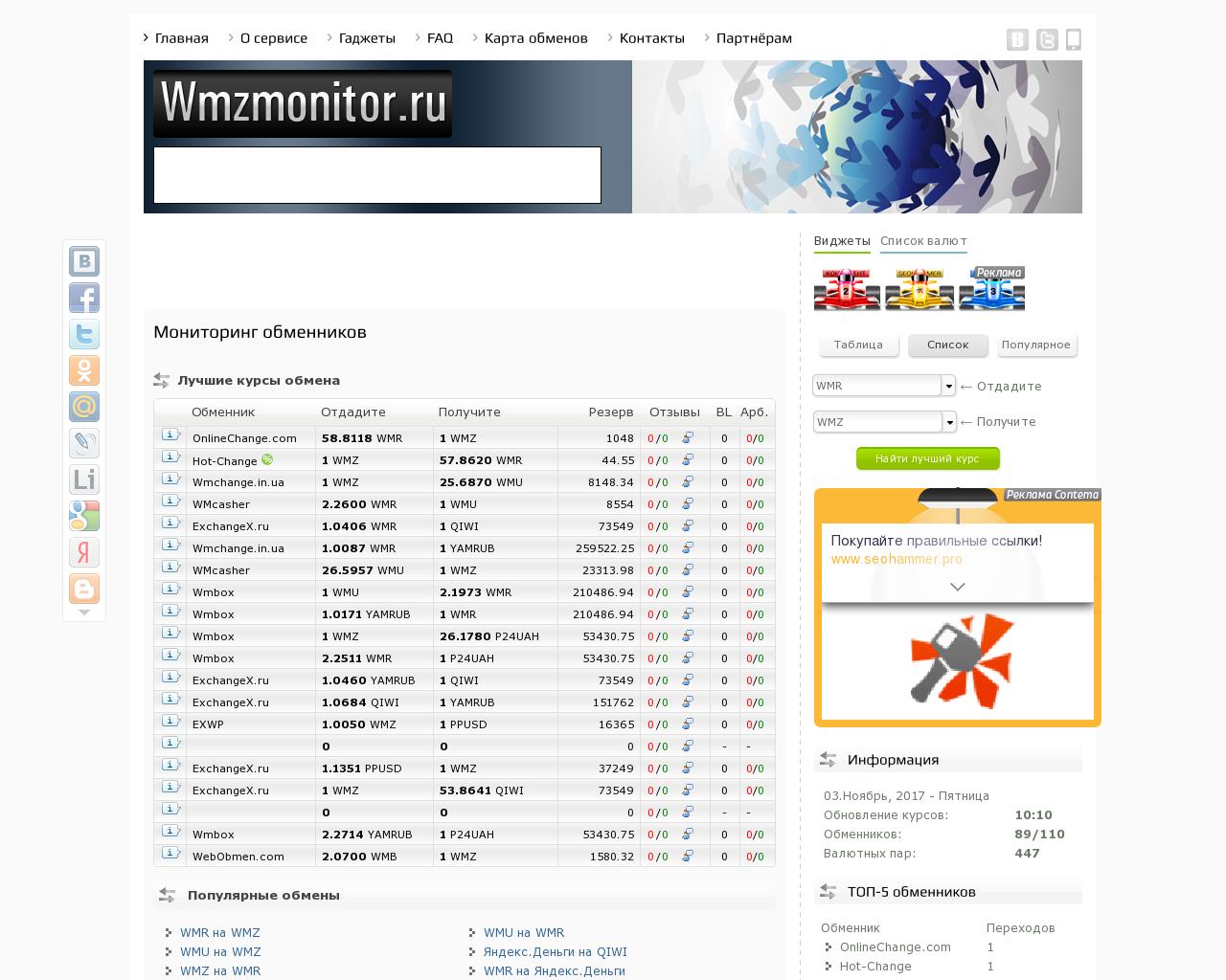 Изображение сайта wmzmonitor.ru в разрешении 1280x1024