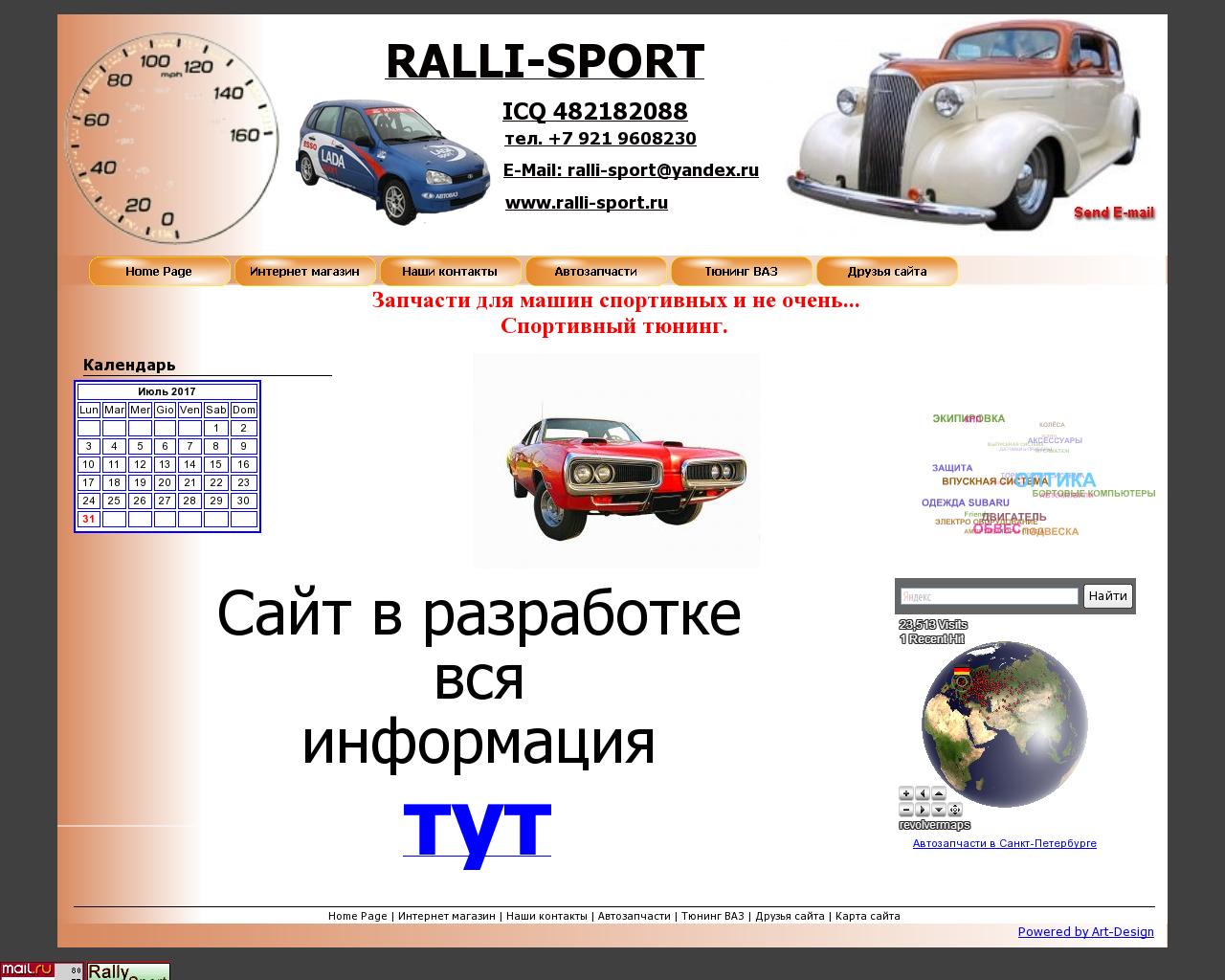 Изображение сайта ралли-спорт.рф в разрешении 1280x1024