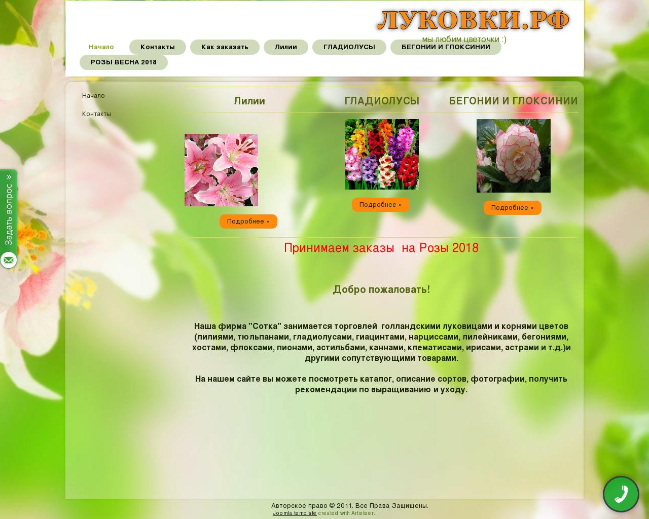 Изображение сайта луковки.рф в разрешении 1280x1024