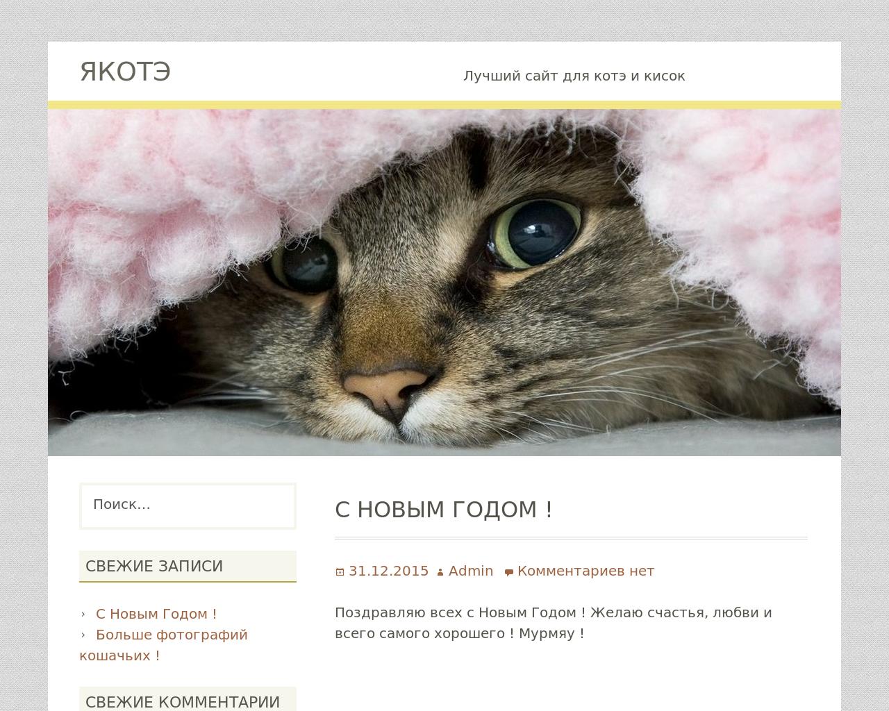 Изображение сайта yakote.ru в разрешении 1280x1024