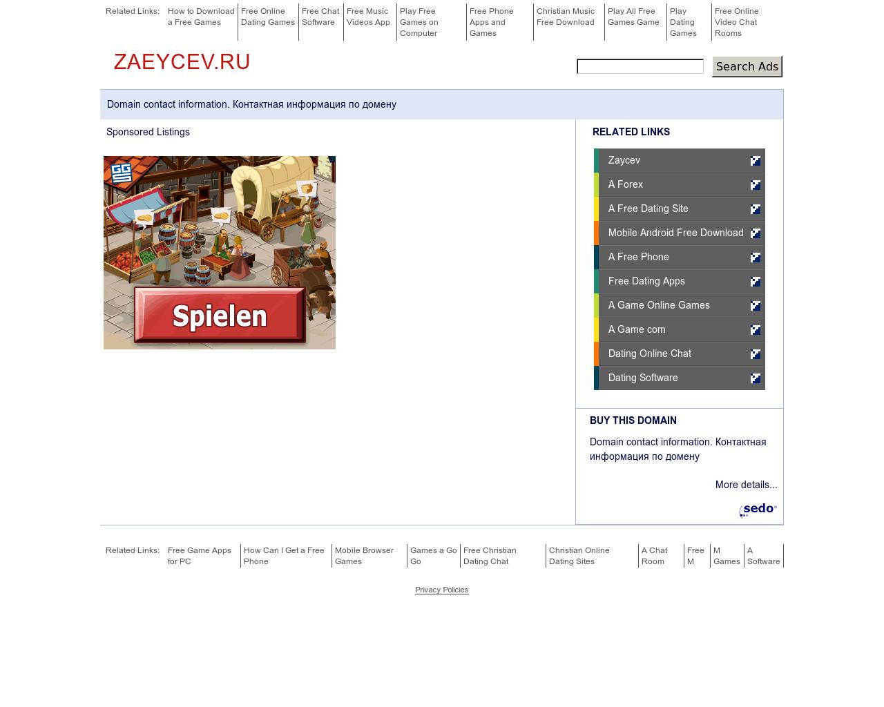 Изображение сайта zaeycev.ru в разрешении 1280x1024